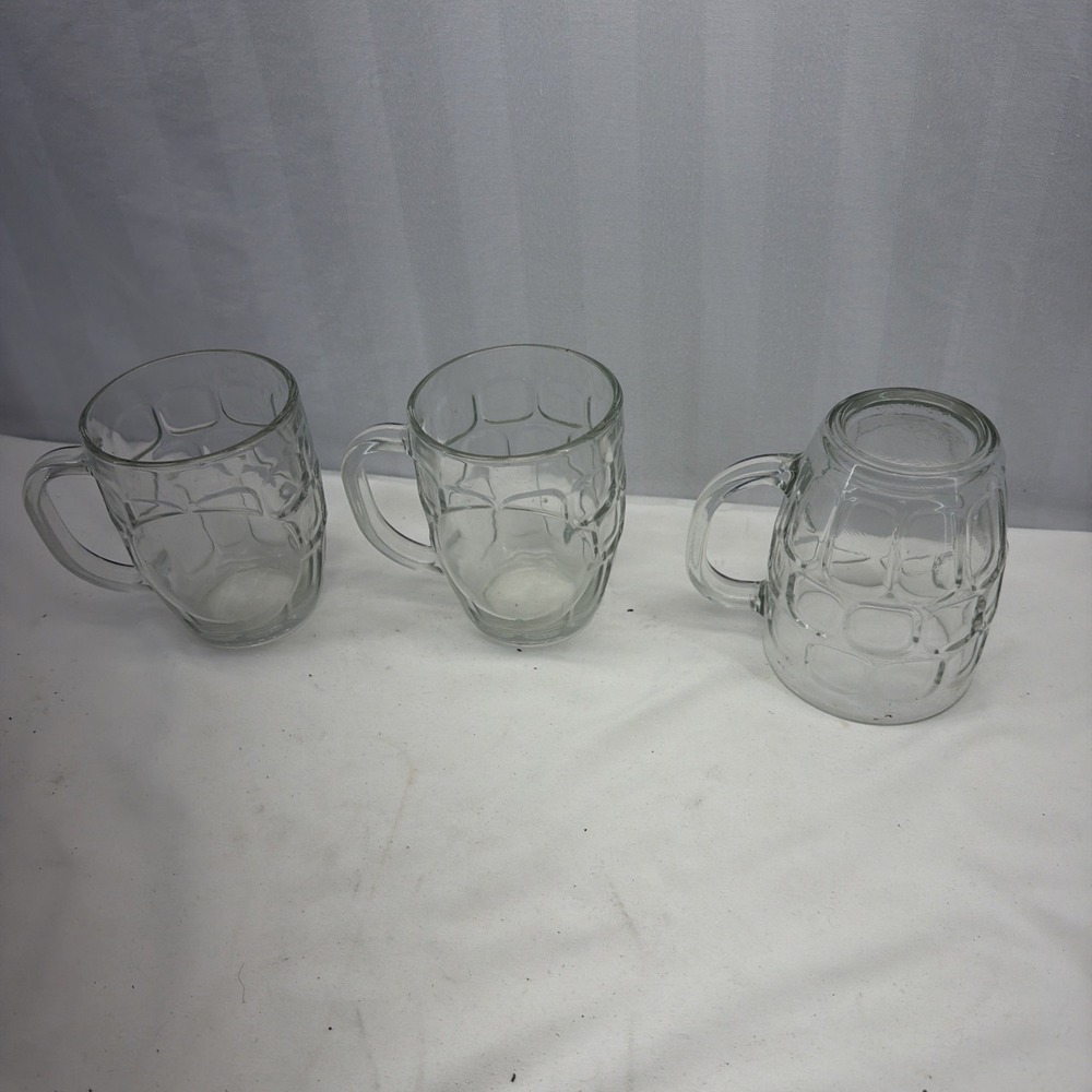 3 Clear Dimples Beer Mug By Dem